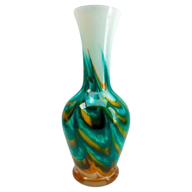 Vintage Space Age Multiple Colors Opaline Florence Vase, 1958 For Sale - Image 10 of 10