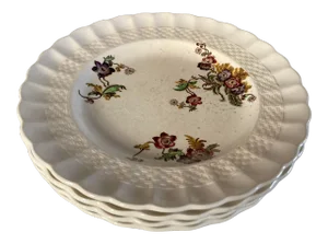 Vintage Copeland Spode Wicker Lane Pattern England Plated S/4