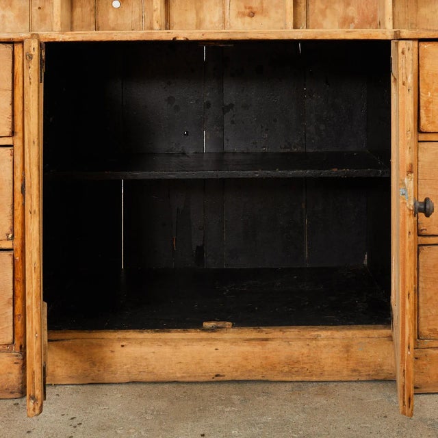 18th Century 18th Century French Provincial Pine Farmhouse Dresser With Cupboard For Sale - Image 5 of 12