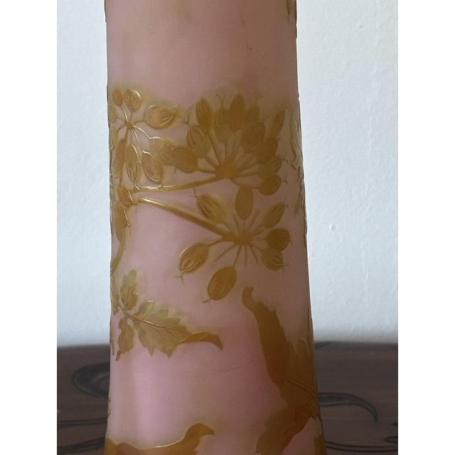 Vintage Art Nouveau Glass Vase from Emile Gallé, 1890s For Sale - Image 9 of 18