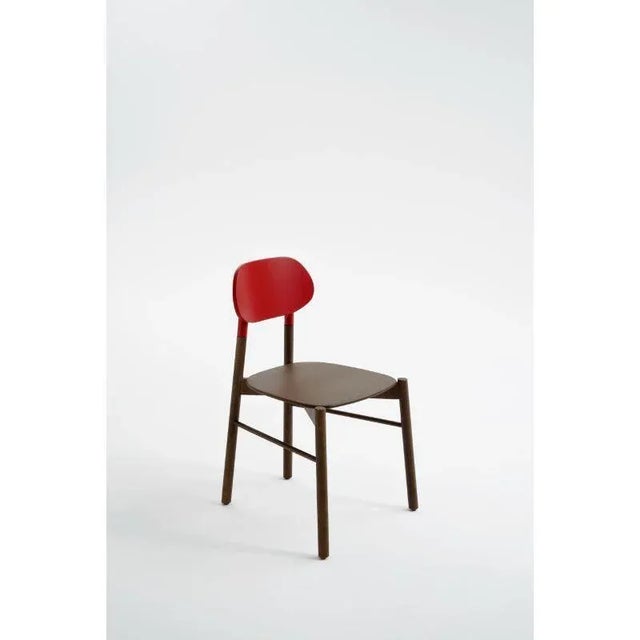 Set of 2, Bokken chair, red, beech structure stained, lacquered back by Colé Italia with Bellavista/Piccini Dimensions:...