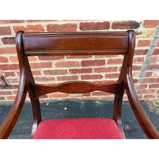 Mid 20th Century Set of 6 Federal Ducan Phyfe Style Dining Chairs For Sale - Image 9 of 17