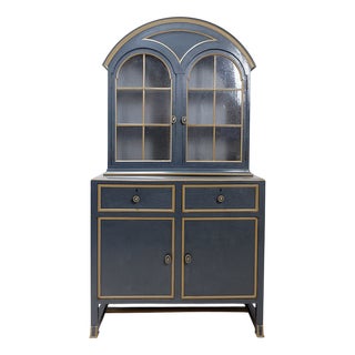 Vintage Cabinet in Lacquered Grey For Sale