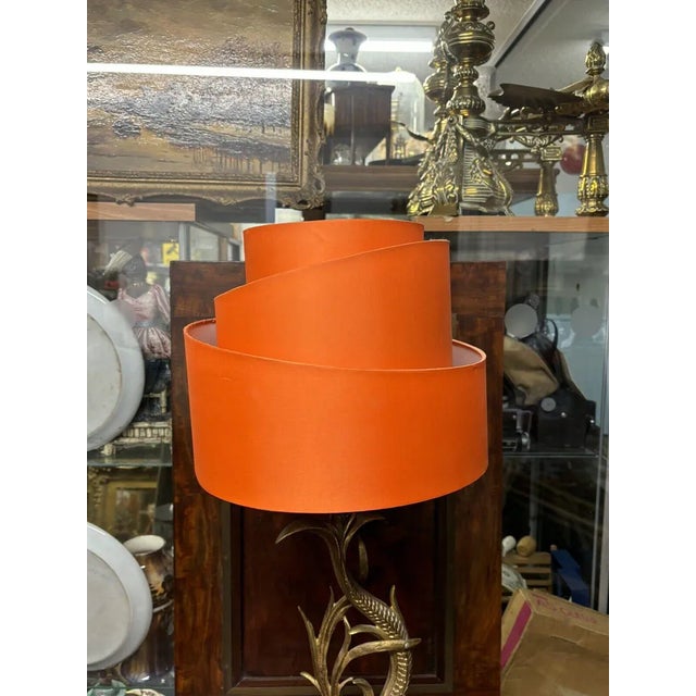 Mid-Century Brass Swordfish Table Lamp For Sale - Image 9 of 11