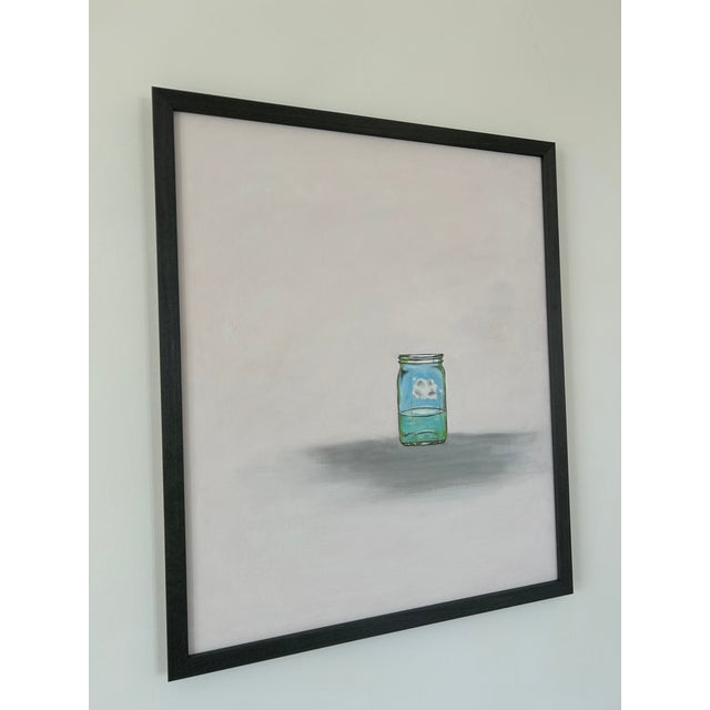 Hope in a Glass with Pale Pink Air Original Oil Painting by Natalie Mitchell of Sette Design A simple cloud of hope...