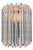 Vintage Clear Murano Glass Quadriedri Wall Sconces, 1990, Set of 2 For Sale
