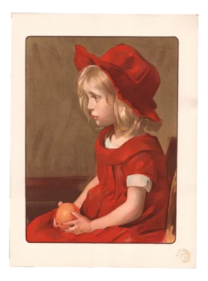 Louise Catherine Breslau, Fillette à l'Orange, 1898, Original Lithograph