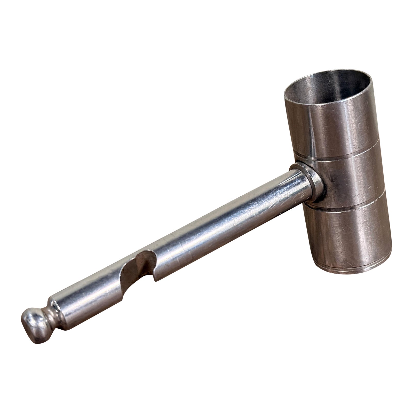 Mid Century Stainless Steel Cocktail Jigger Measuring Tool W/ Bottle Opener