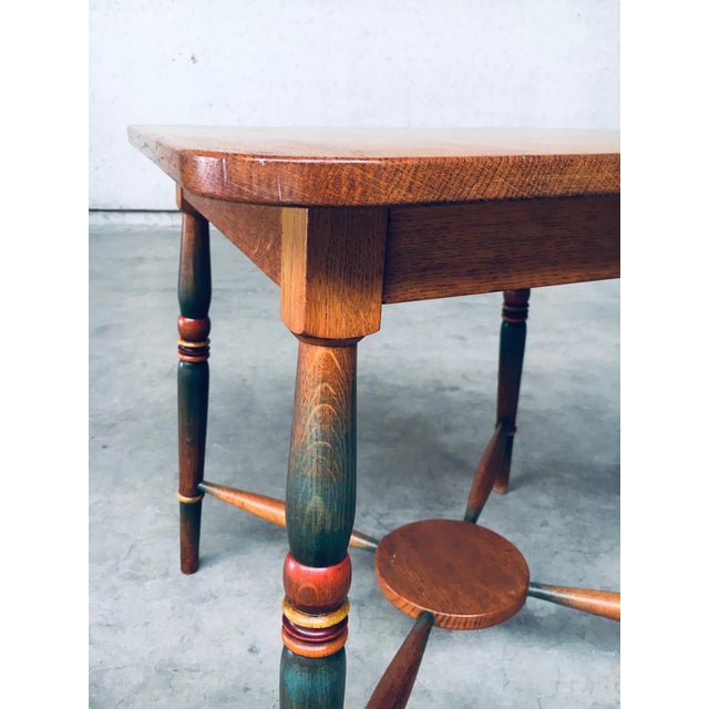 1920s Amsterdam School Painted Side Table, Netherlands, 1920s For Sale - Image 5 of 18