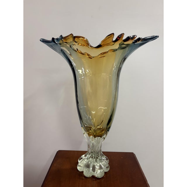 Glass Murano Glass Vase, 1950 For Sale - Image 7 of 13