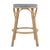 2020s Tobias 24.5 in. Seat Height Outdoor Rattan and Metal Backless Counter Stool, Baby Blue/ Natural Rattan Frame For Sale - Image 5 of 8