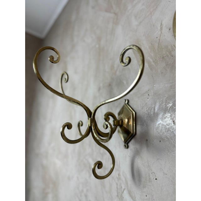 1900 - 1909 Antique Brass Coat Hooks, 1900, Set of 2 For Sale - Image 5 of 13