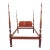 Vintage Councill Furniture Georgian Style Rice Carved Mahogany Queen Size Poster Bedframe For Sale