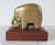 Figurative Vintage Brass Elephant on Wood Stand For Sale - Image 3 of 9