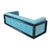 Iroko Cornaro Sofa in Wood and Azure Velvet by Carlo Scarpa for Studio Simon, 1974 For Sale - Image 17 of 18
