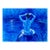 Midnight Bath – Contemporary Blue Impressionist Nude Oil Painting by Haas For Sale