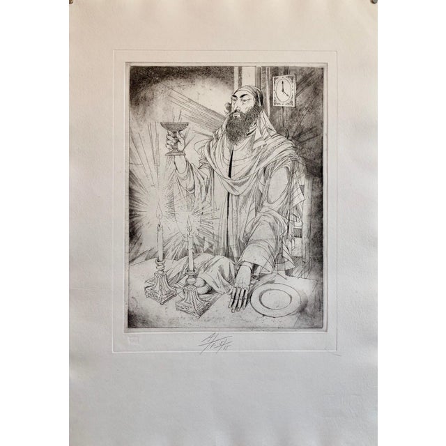 From very small edition of 15 on handmade mould made paper, with Jewish star Magen David watermark. From the deluxe boxed...