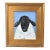 Folk Art Farmhouse Woolly Sheep Lamb Oil Painting Including the Antiqued Gold Wood Frame For Sale