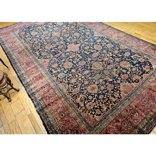 19th Century Oversized Persian Farahan Sarouk Rug With Floral Design For Sale - Image 16 of 16