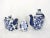 Vintage Chinese Blue & White Porcelain Tea Pot Set & Ornamental Egg Paperweight - 3 Pieces For Sale In Tampa - Image 6 of 8