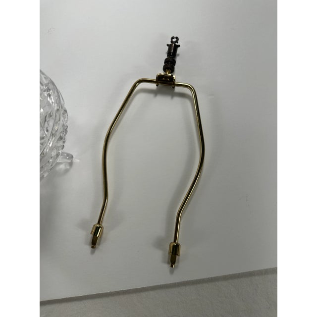 Transparent Late 20th Century Crystal Egg Shaped Accent Lamp For Sale - Image 8 of 10