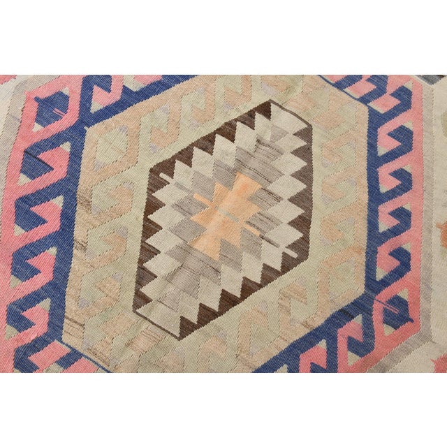 Turkish Wool Kilim Rug, 1960s For Sale - Image 6 of 12