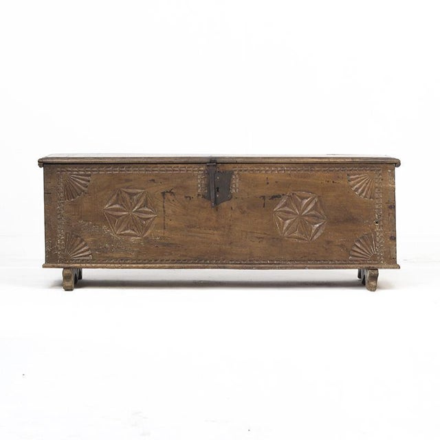 Rustic Large Antique Rustic Farmhouse Chest, 1700s For Sale - Image 3 of 16
