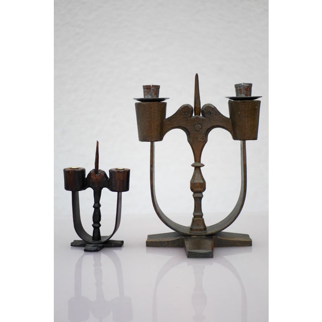 Swedish Wooden Candleolders from Taserud, 1955, Set of 2 For Sale - Image 17 of 17