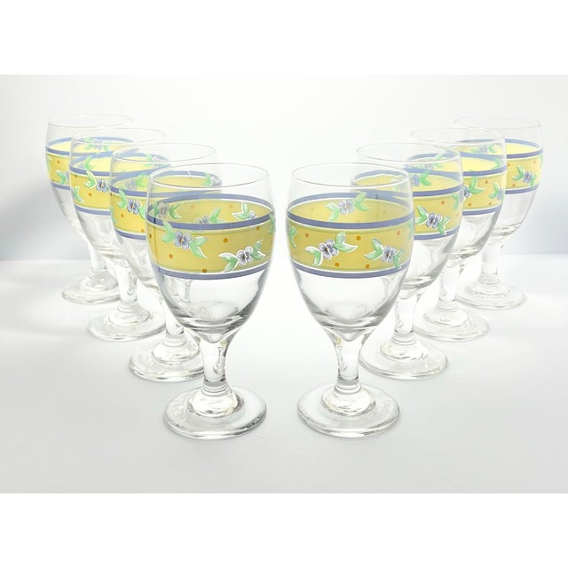 Contemporary 1990s Pfaltzgraff “Summer Breeze” Iced Tea or All Purpose Glasses - Set of 8 For Sale - Image 3 of 5