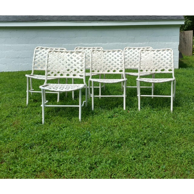 Tropitone 70s Style of Brown and Jordan Cross Strap Patio Chairs Set