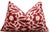 Ruby Red & Ivory Ikat Velvet Lumbar Pillow 16x24 | Classic Statement Luxury For Sale In San Francisco - Image 6 of 9
