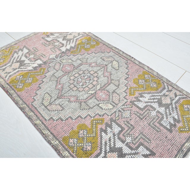 Mid 20th Century Ottoman Accent Turkish Rug For Sale - Image 4 of 5