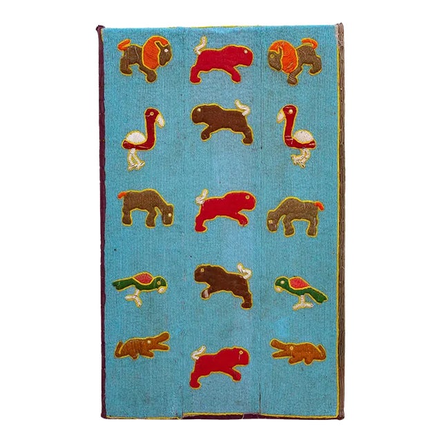 20th Century Animal Beaded Wall Tapestry For Sale