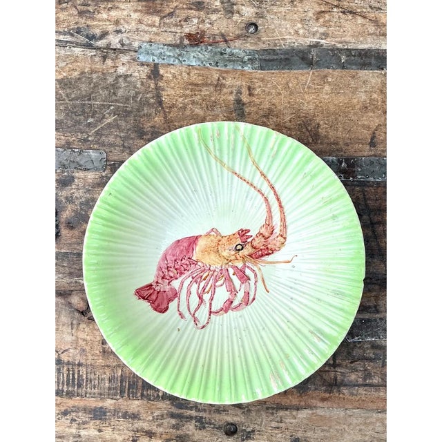 Vintage Spanish Goodfriend Ceramic Lobster Plate For Sale - Image 9 of 12