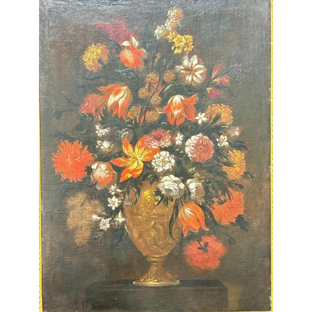 After Francesco Mantovano, Still Lifes, 1600s, Oil Painting on Canvas, Framed, Set of 2 For Sale - Image 6 of 11