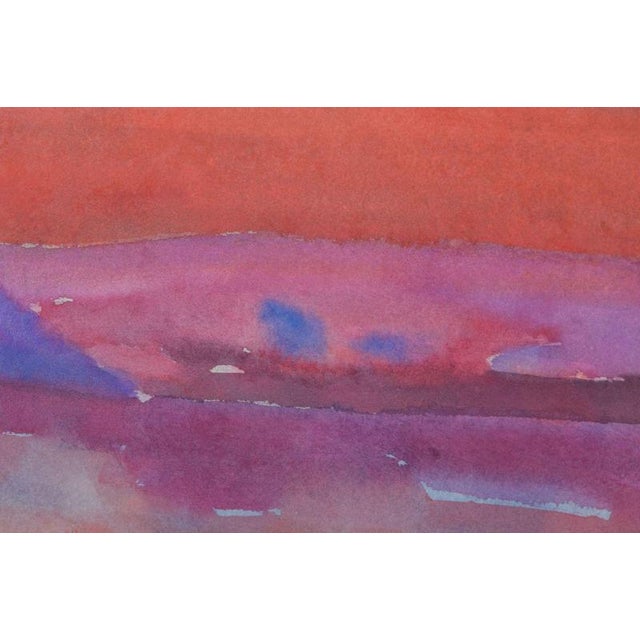 Lars Bertle,Red and Violet Tones, 1960s, Watercolor on Paper For Sale - Image 3 of 5