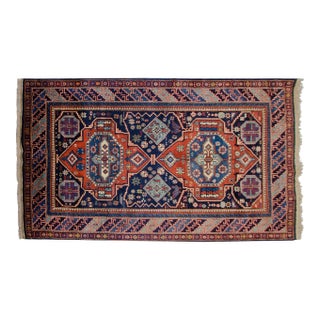 Vintage Indian Caucasian Design Rug - 4'5" X 6'9" For Sale