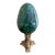 Monumental Malachite Egg on Brass Stand For Sale