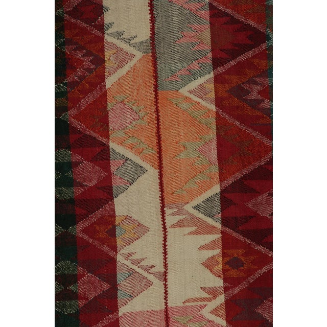 Vintage Persian Shiraz Tribal Kilim in Colorful Geometric Patterns - Rug & Kilim For Sale In New York - Image 6 of 7