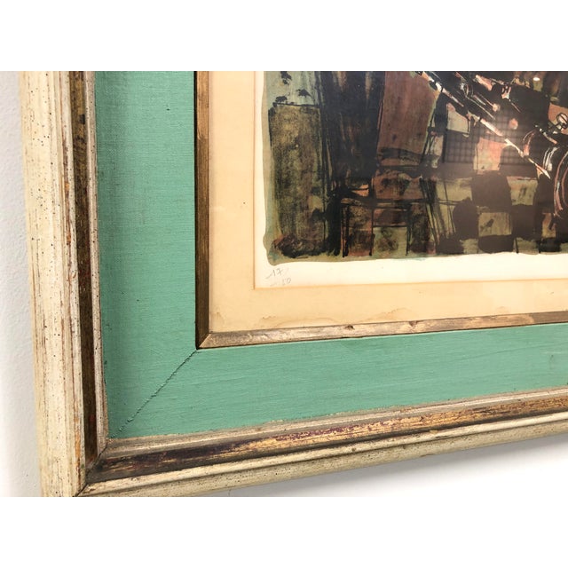 Vintage Paul Aizpiri Hand Signed and Numbered Framed Lithograph For Sale - Image 4 of 12