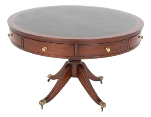 Georgian Revival Drum Table in Mahogany, 1920s