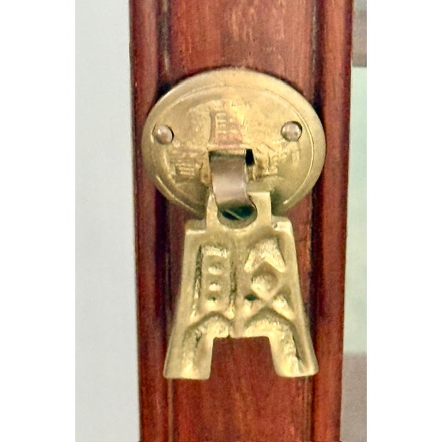 Vintage Chinese Solid Rosewood Oriental Wall Curio For Sale - Image 10 of 14