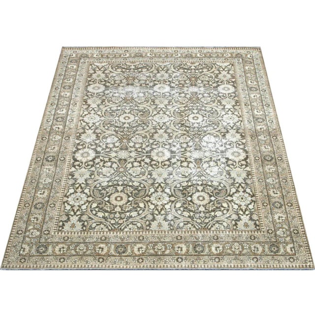 1920s 1940s Persian Tabriz Rug For Sale - Image 5 of 7