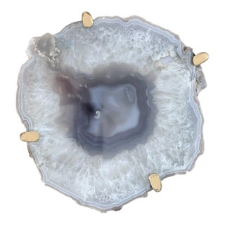 Unusual Modern Handcrafted Geode Drinks Table For Sale
