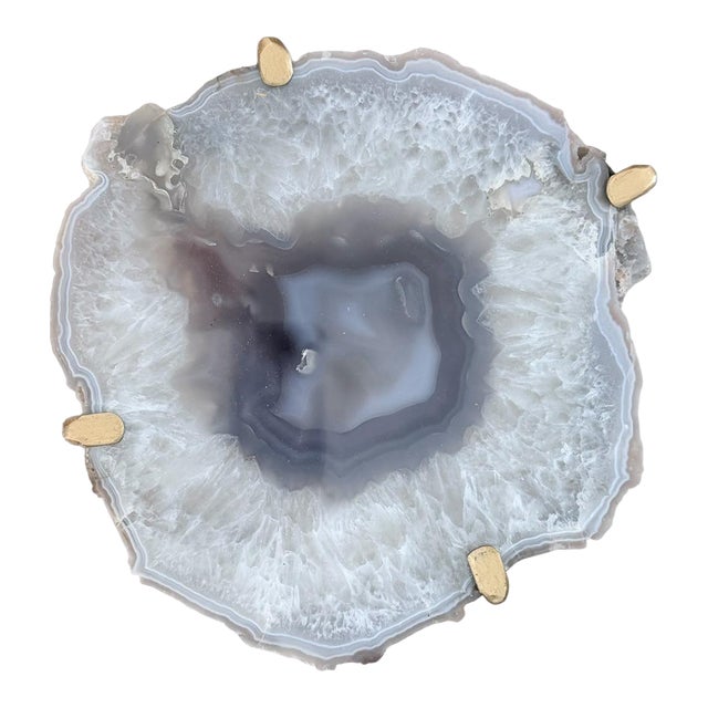 Unusual Modern Handcrafted Geode Drinks Table For Sale