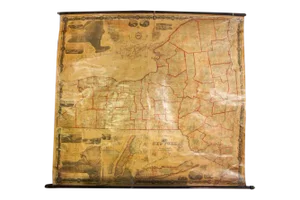 Pre-Civil War New York Pull Down Map