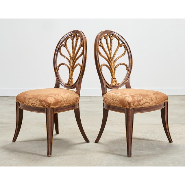 Set of Four Rose Tarlow "Feather" Dining Chairs in Fortuny For Sale In Sacramento - Image 6 of 18