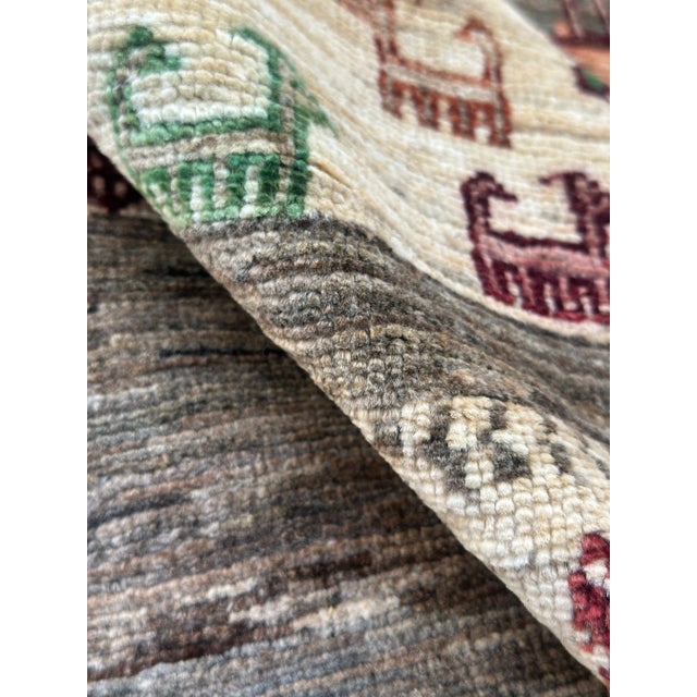 Vintage Persian Gabbeh Wool Landscape Rug – 170x241 Cm For Sale - Image 10 of 18