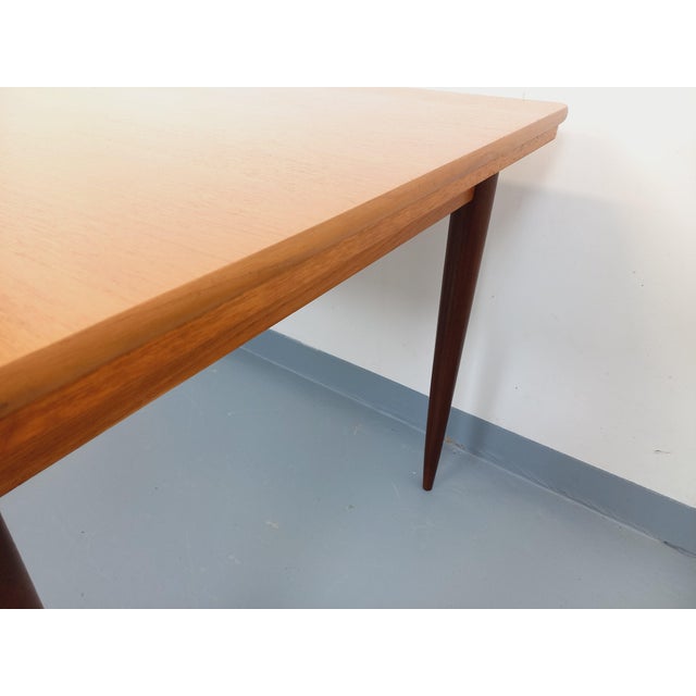 Wood Vintage Dining Table in Teak with Extensions, 1960s For Sale - Image 7 of 11