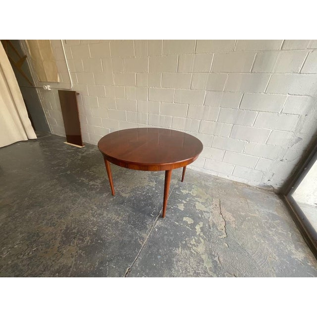 1960s Vintage Danish Bernhard Pedersen & Søn Dining Table With Leaf For Sale - Image 9 of 11